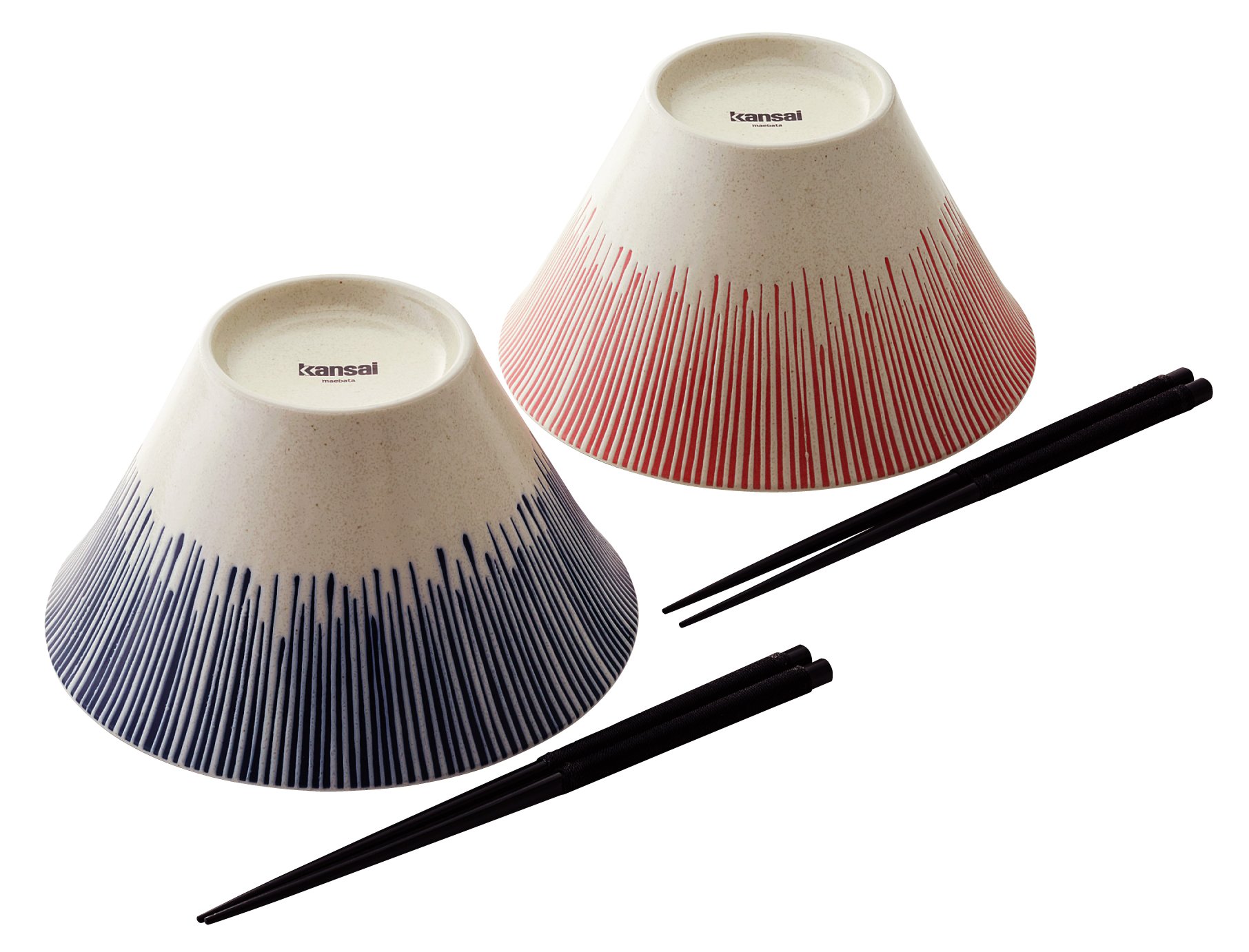 Amazon.co.jp: maebata kansai 十草富士 ペアラーメン麺鉢(ブルー