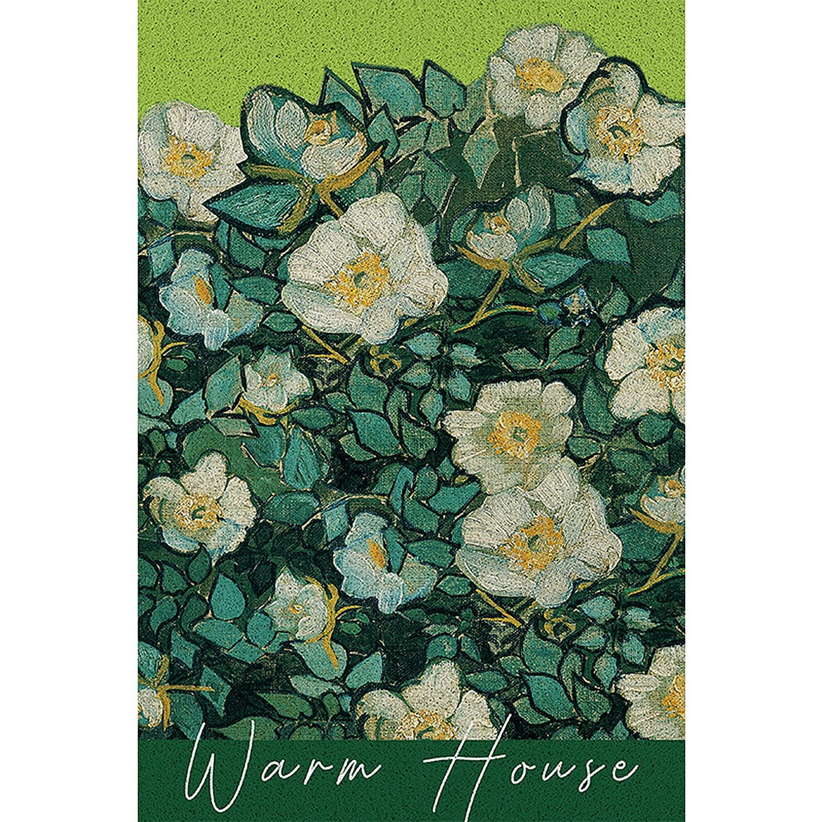 Tapis de porte extérieur intérieur floral américain antidérapant en PVC lavable