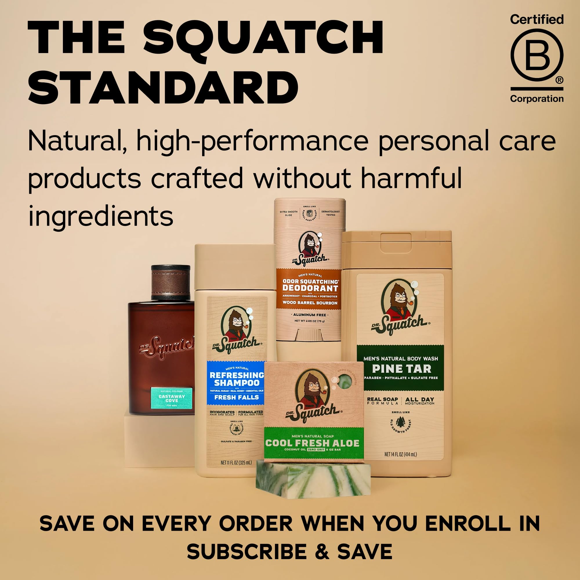 Dr. Squatch Natural Men's Deodorant (3-Pack) -12 Dr. Squatch Natural Men's Deodorant (3-Pack) -12