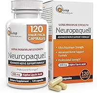 Vista 1 de Alivio del dolor de neuropatía, refuerzo clínico Fórmula avanzada de soporte a los nervios 120 cápsulas.