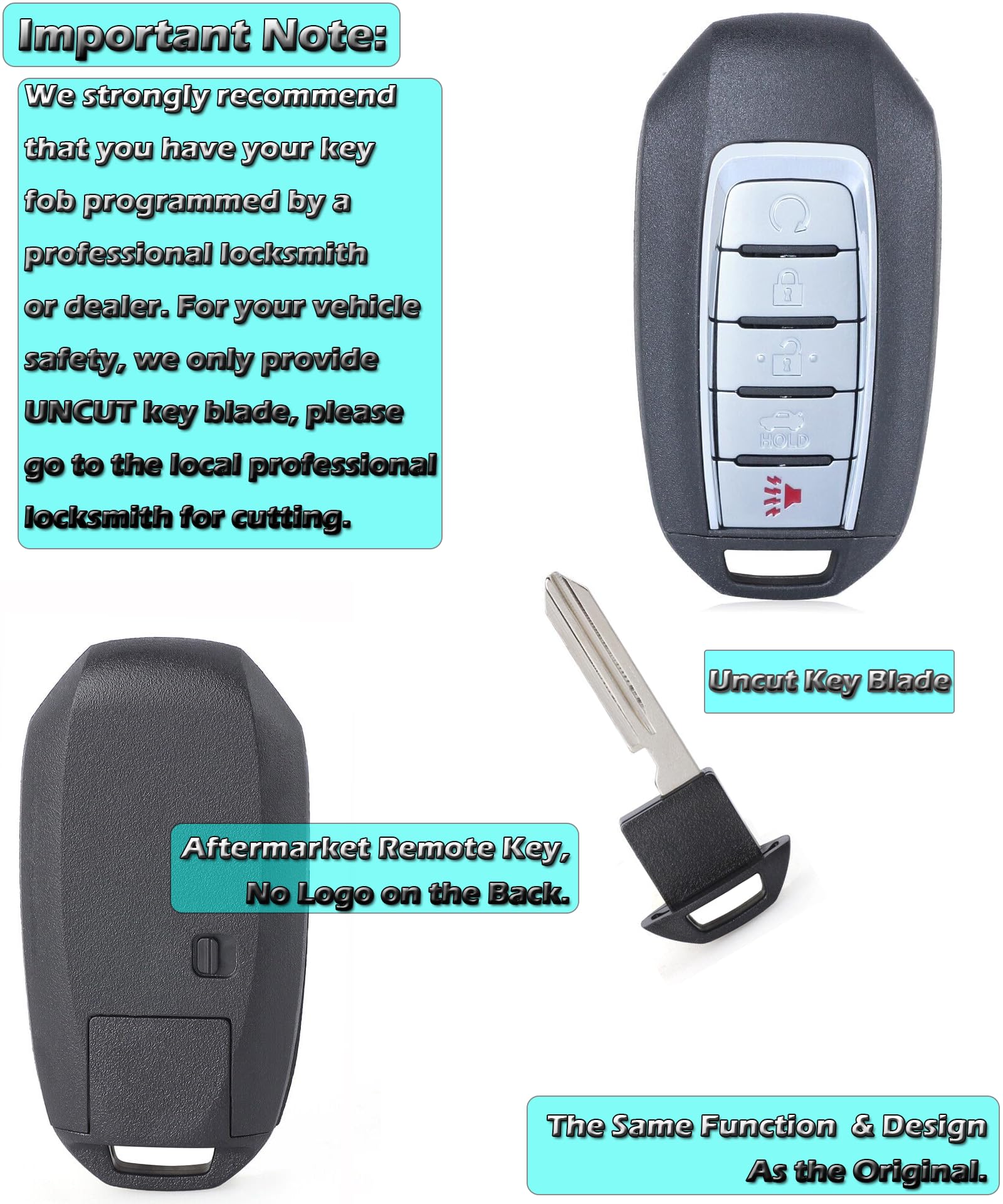 Amazon.com: Smart Key Fob for Infiniti Q50 2019-2022, Alliskeys