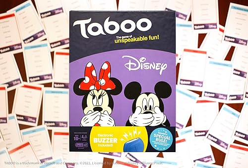 Miniatura 6 de Taboo: Disney Edition - Juego de mesa para fiestas, juego de palabras de adivinación familiar con temática de Disney, mercancía oficial de Disney,