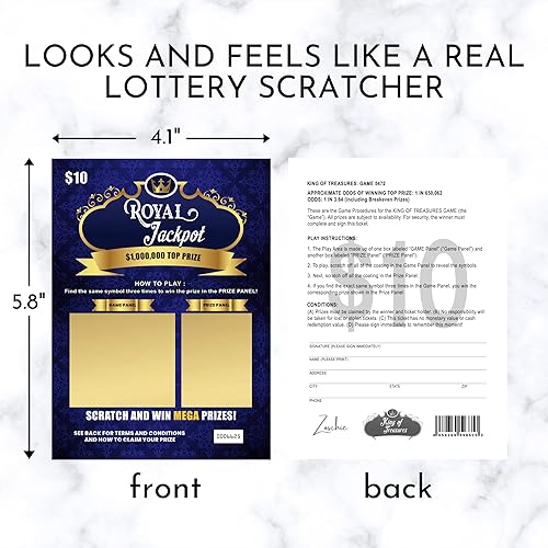 Miniatura 5 de Zoschie 2 tarjetas para raspar de boletos de lotería de propuesta de matrimonio, divertida y única, rascador de lotería falso para propuesta de boda