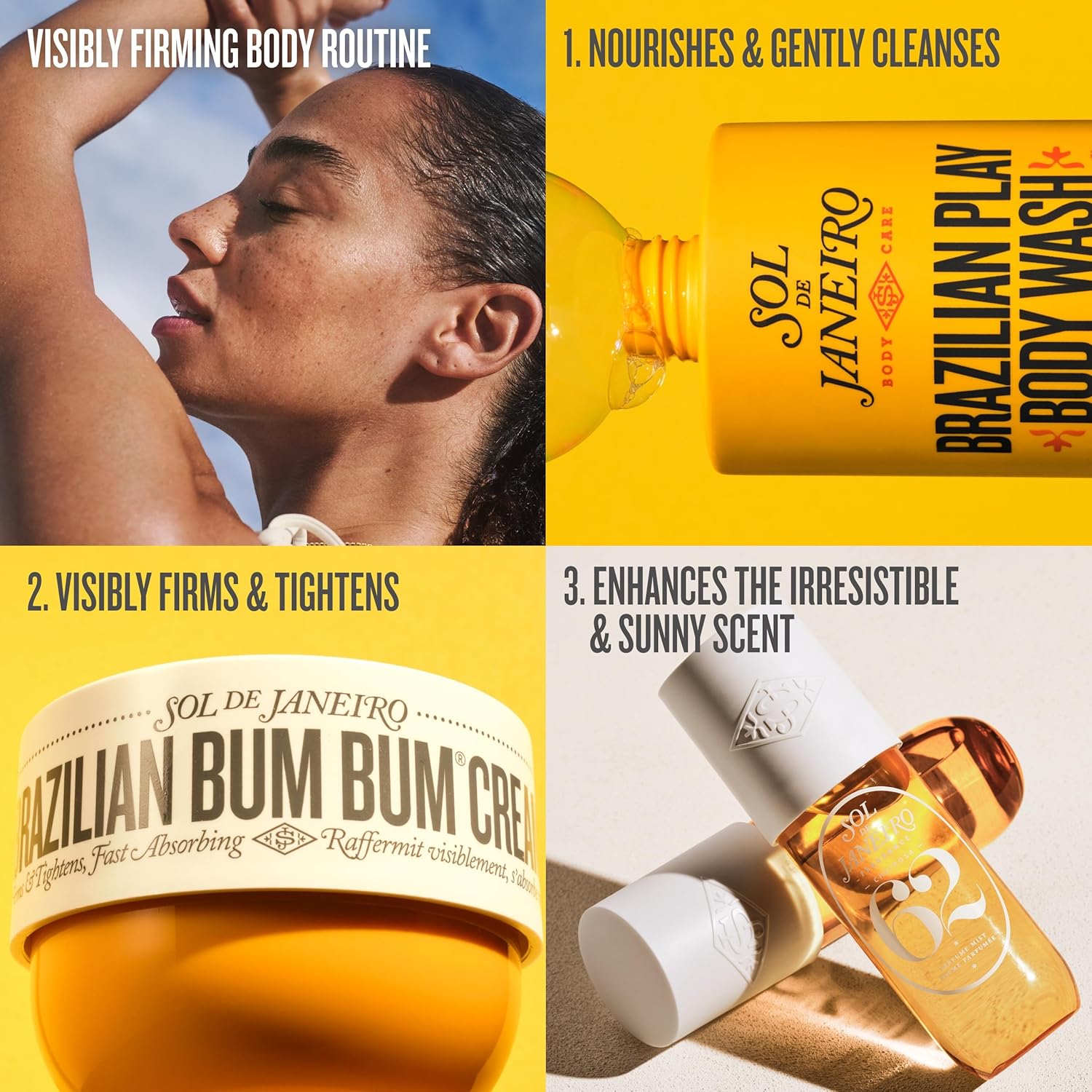 SOL DE JANEIRO Brazilian Bum Bum Cream and Brazilian Play Moisturizing Shower Cream Gel Body Wash Full Size Bundle, Amazon Exclusive - Image 7