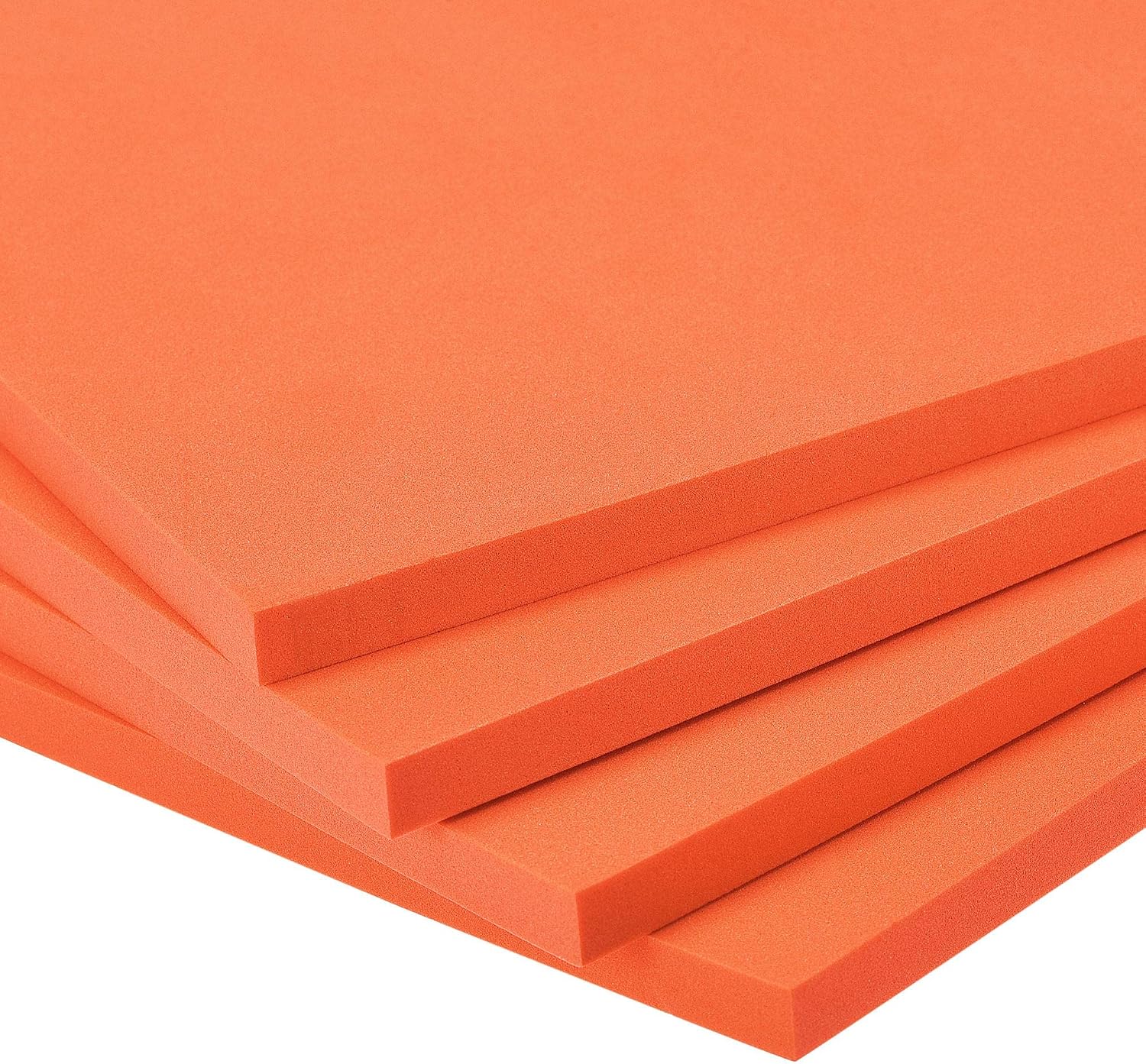 uxcell Orange EVA Foam Sheets 10 x 10 Inch 10mm Thickness for Crafts DIY Projects, 4 Pcs