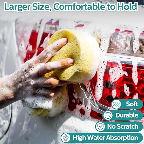 Miniatura 3 de Dandat Esponja grande de lavado de coche, esponja multiusos para lavar platos, no raya, esponja de limpieza para el hogar, almohadilla de lavado de