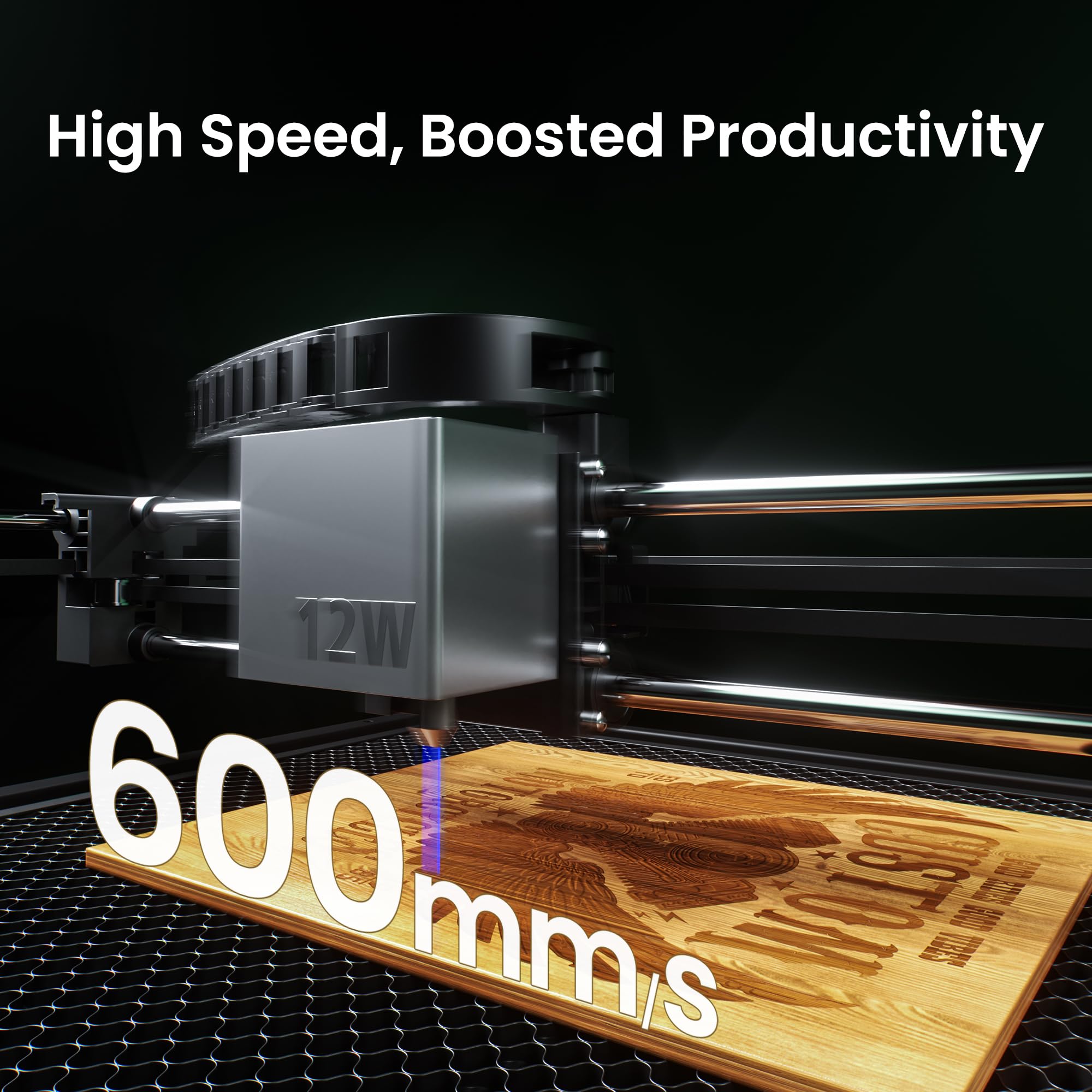 SCULPFUN E1 Dual 12W Laser Graviermaschine, 3W IR, Geschlossen Lasercutter
