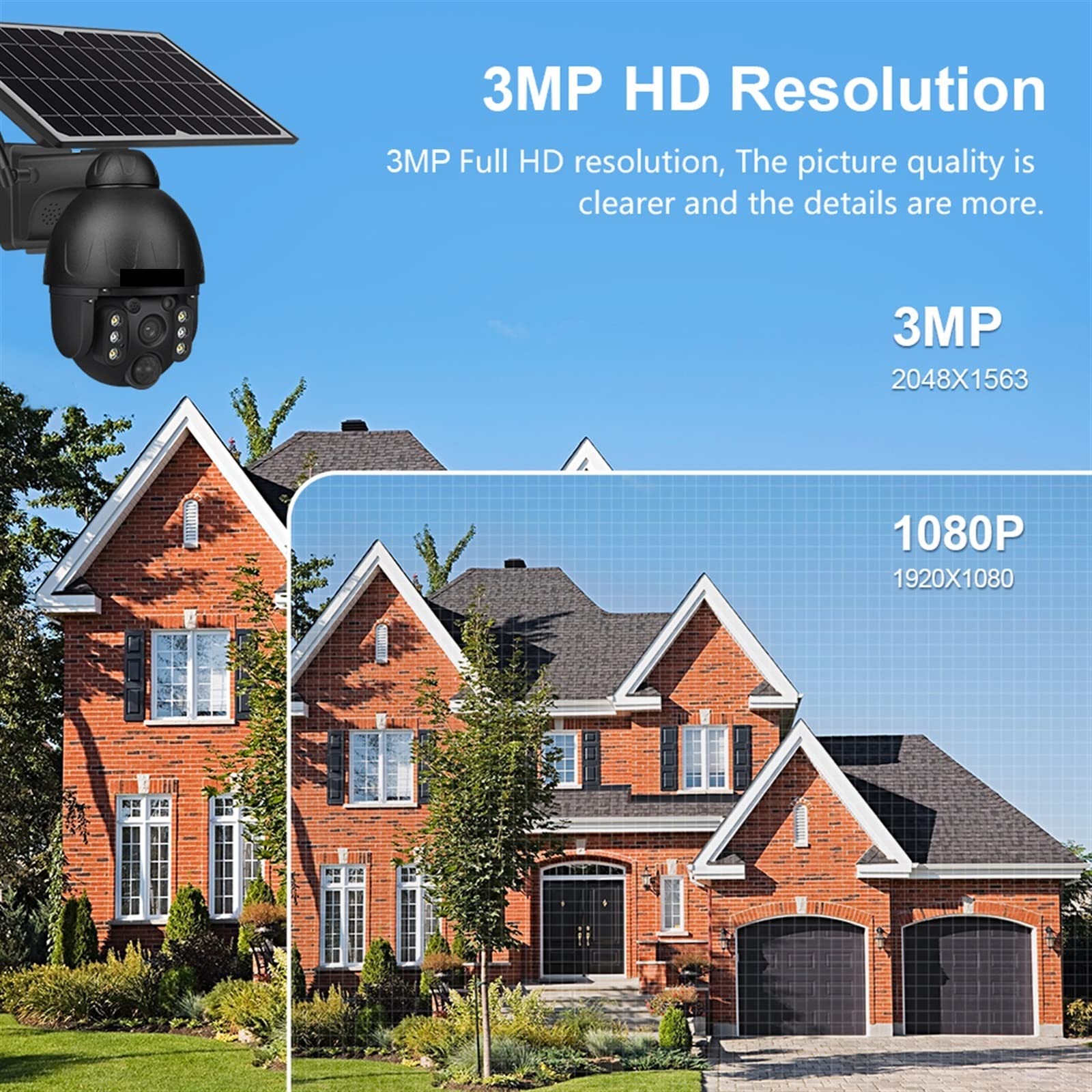 Telecamera Wifi Esterno, Telecamera solare 4G for esterni 2MP Pannello solare di sicurezza HD CCTV Videosorveglianza Monitor PIR Cam notturna a colori impermeabile ,Sicurezza, Antifurto(4G BLACK CAMER