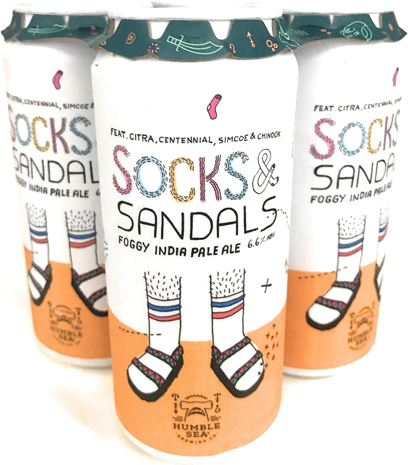 Humble Sea Brewing Co Socks & Sandals Hazy IPA 4pk Cans, 16 FZ