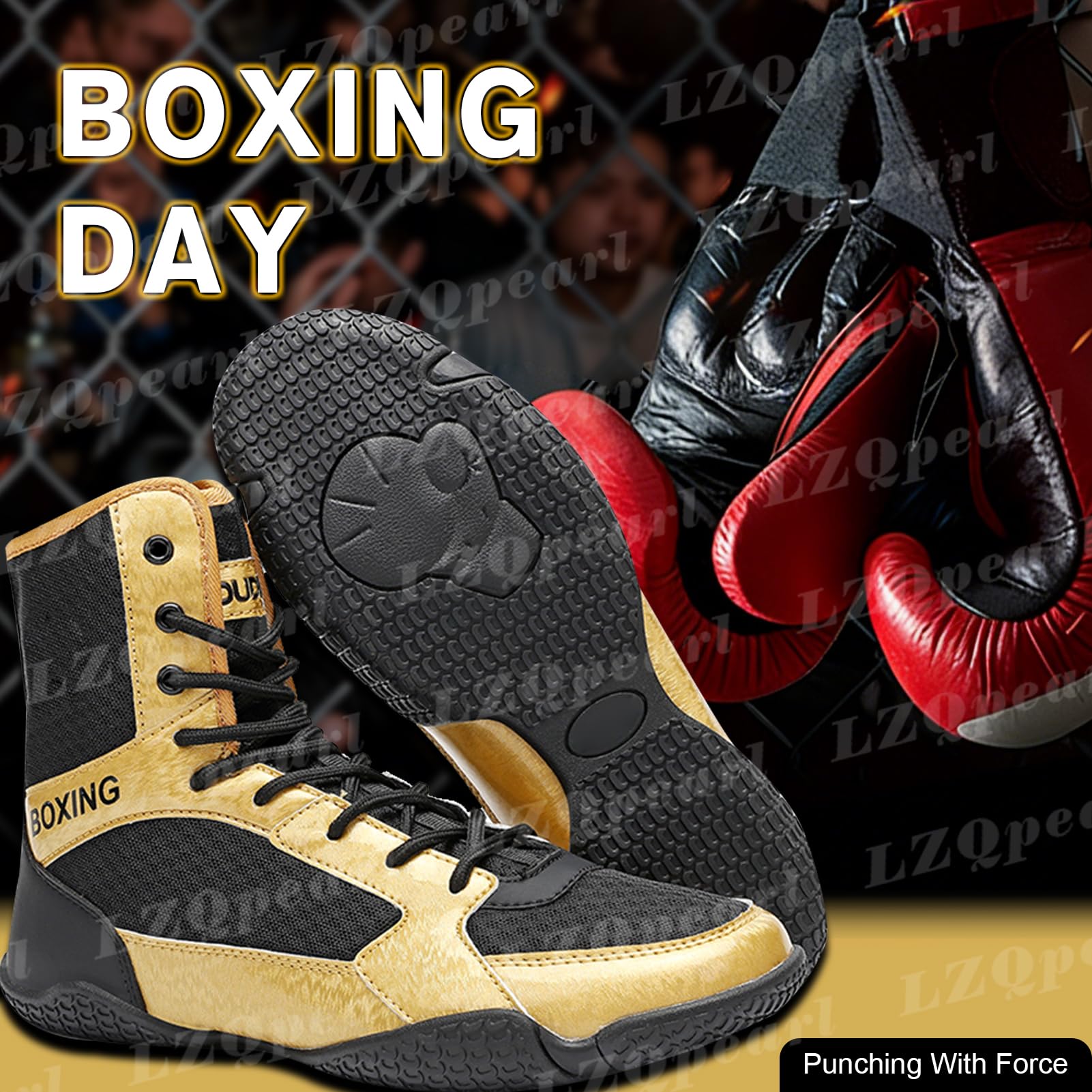 Zapatos De Boxeo, Botas De Lucha Muay Thai De Caña Alta A La Moda, Zapatillas De Deporte Profesionales De Artes Marciales para Hombres Y Mujeres