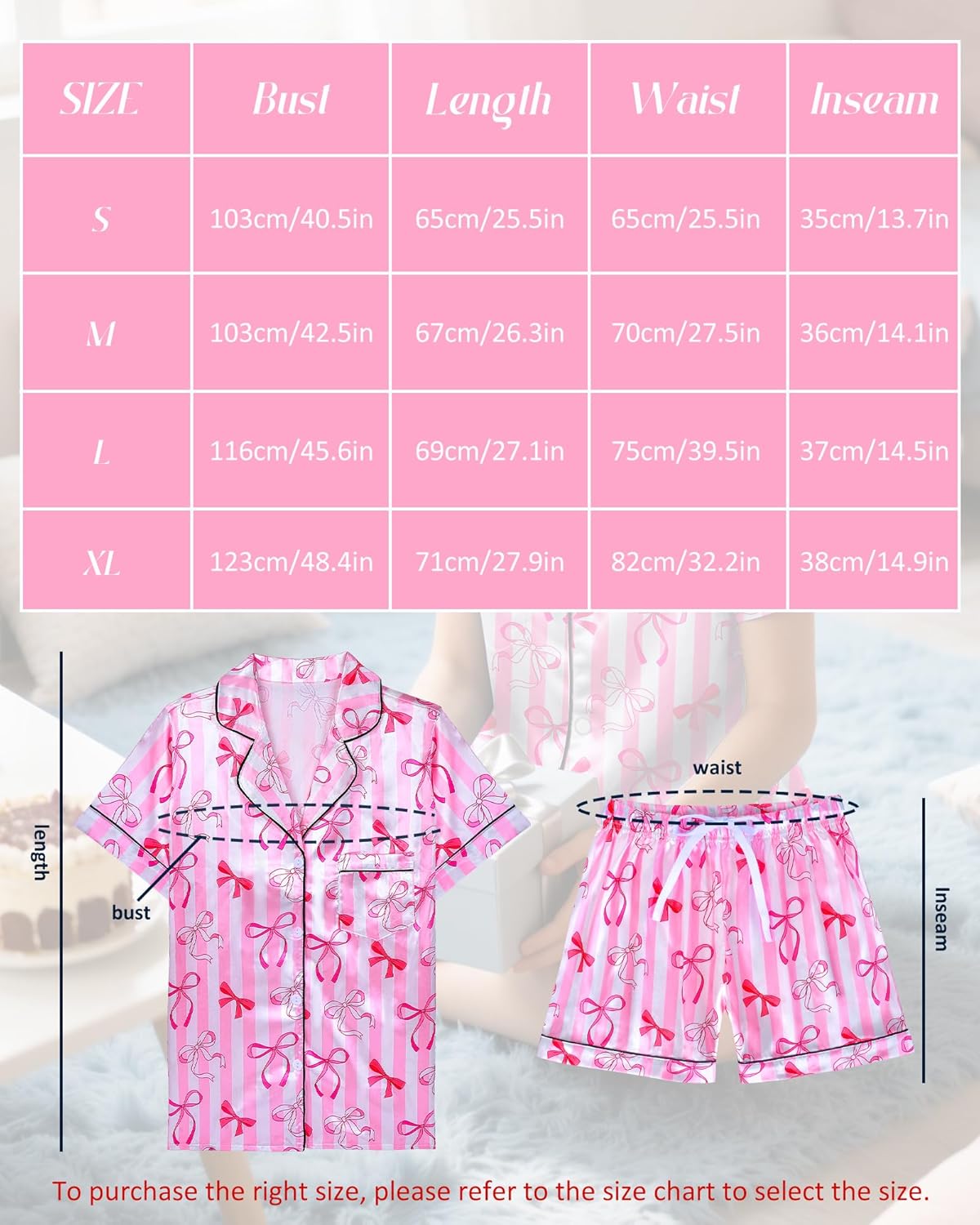 Womens Silky Pajama Sets Short Sleeve Loungewear 2 Pcs Satin Soft Pj Sets Button Down Women's Summer Sleepwear - Image 6