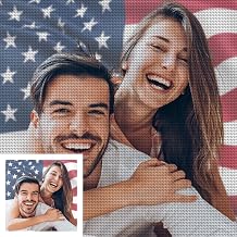 Azvccea Custom Diamond Painting Kits from Photo Personalized 5D Diamond Art for Adults Customized Picture for Home Wall Decor Anniversary Birthday Gifts 8x8inch/20x20cm