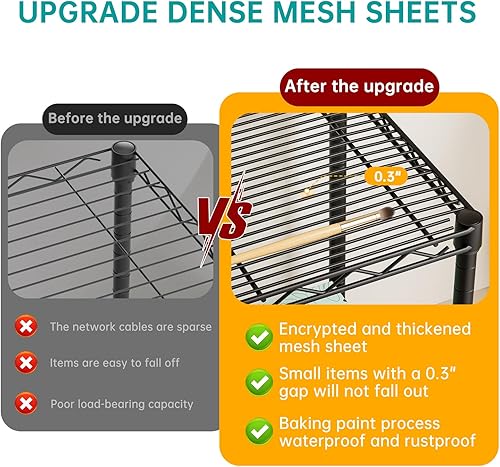 Miniatura 4 de SINGAYE Estantería de alambre para armario unidad de metal ajustable para organización de lavandería, baño, cocina, hogar, almacenamiento en el