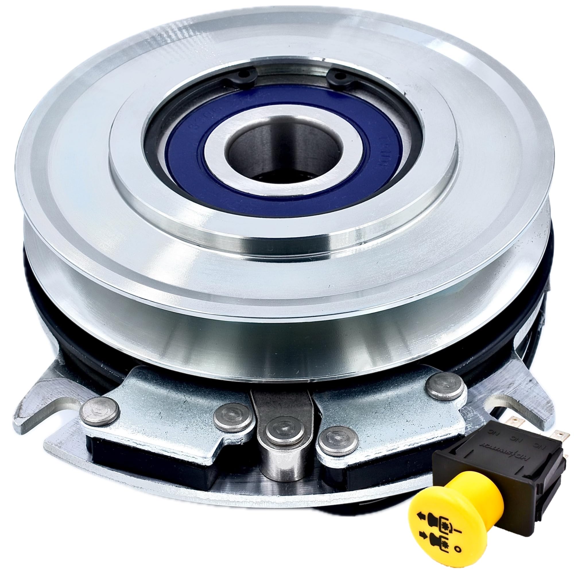 HiTorque 210ftlb BIGBearing Billet Pulley Upgrade Blade Clutch TCA12522 & 20A PTO Switch LVA21437 fits John Deere M653 M655 M665 737 757 777 797 Mowers with Warner 5218-91 & 5218-303 5218-307 ONLY