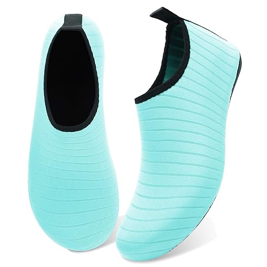 JOINFREE Women's Water Shoes Barefoot Beach Shoes Swim Fitness Pool Non-Slip Quick-Dry Colorful Orange Medium