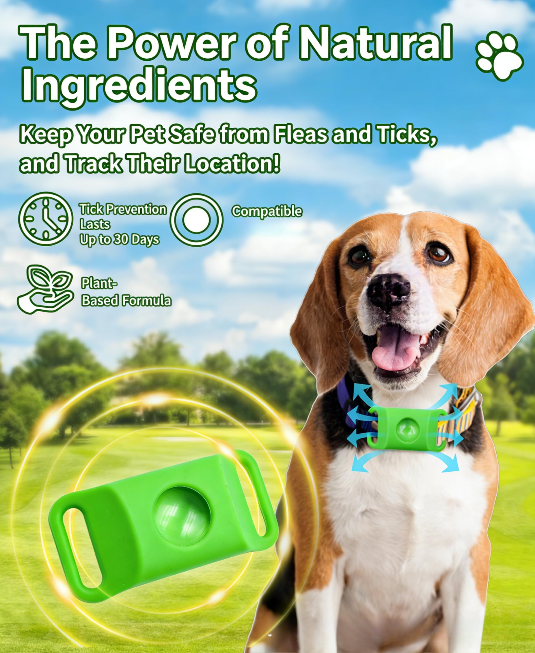 Aquality Pets Collier Antiparasitaire, Anti - Puces Et Tiques pour Chien Et Chat (Gris)