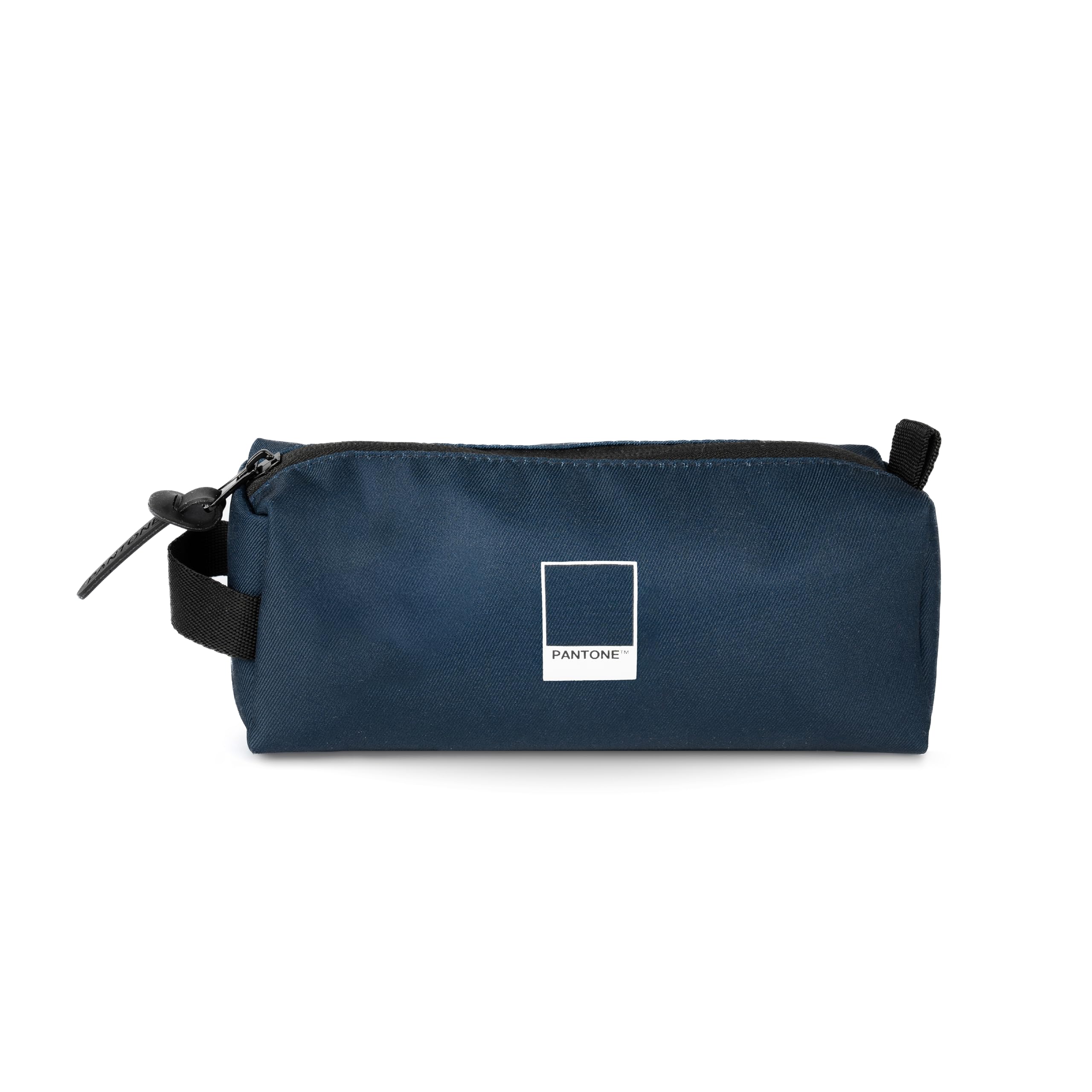 PANTONE™ Urban Pencil Case for School Office Work, 20.5 x 7.5 x 6 cm, Polyester, Blue, 3 Compartments, Zipper Closure