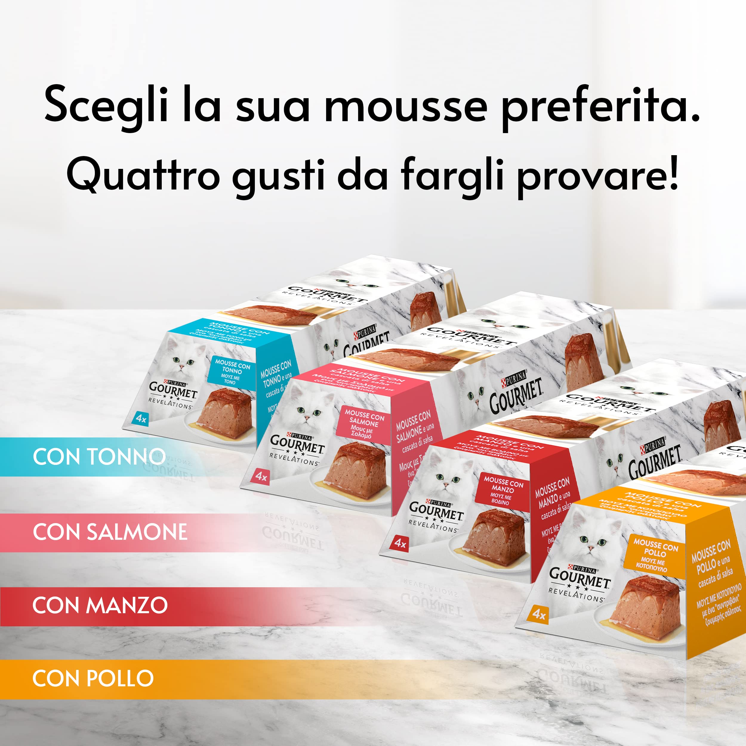 Purina Gourmet Revelations Wilgotna karma dla kotów z łososiem - 24 opakowania po 57 g