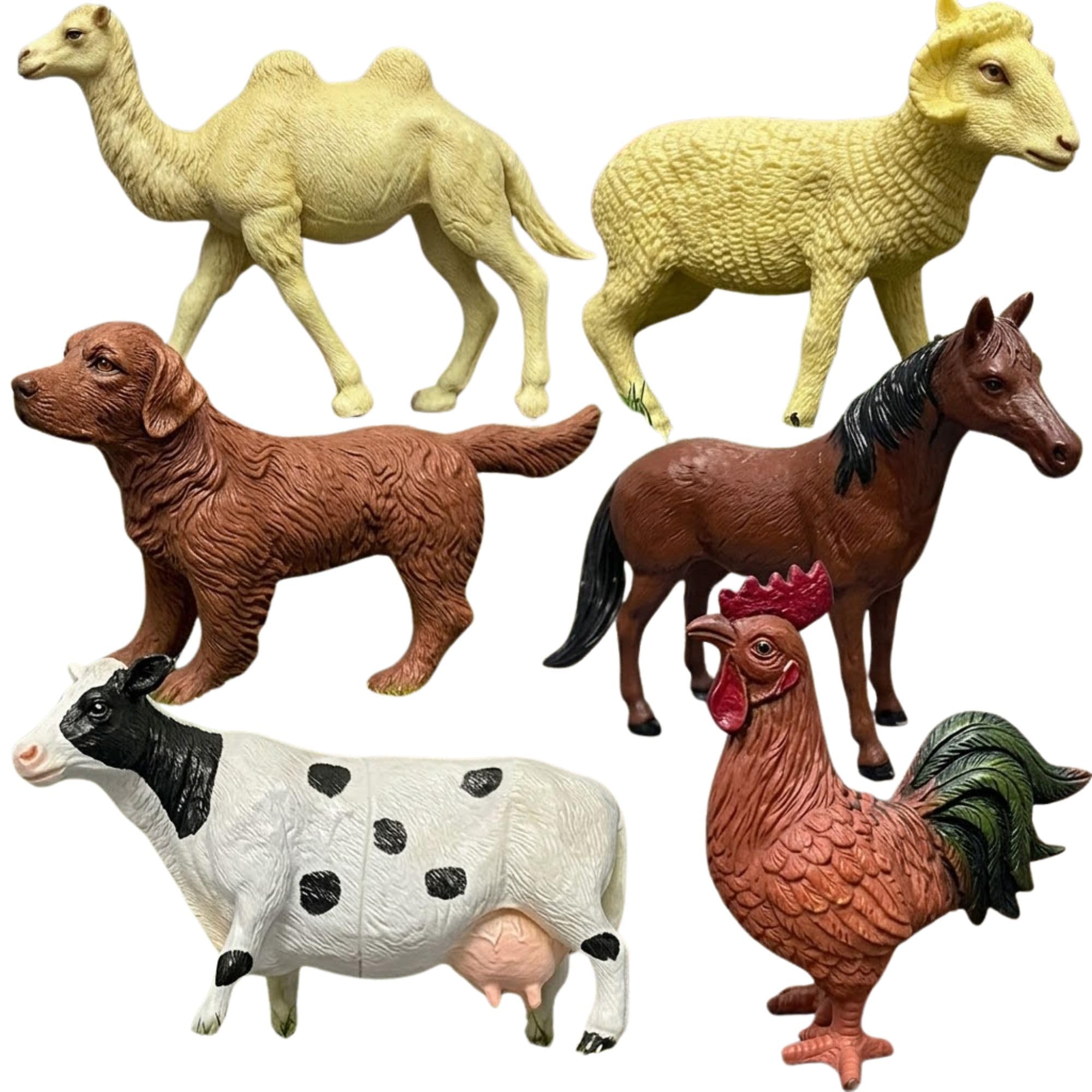 6 PCS Realistic Farm Animal Toys for Kids 3+ | Attractive Domestic Animals Action Figures Toy for Boys and Girls Birthday Gifts for Children Janwar Animal Figurines Decoration & Learning Items-image-39