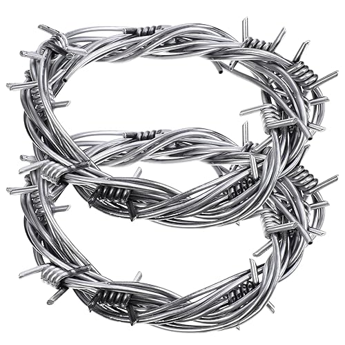 8 Foot Silver Barbed Wire Garland