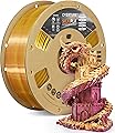 OVERTURE Filament Soie PLA Double Couleur 1,75 mm pour imprimante 3D, 1 kg bobine (2,2 lbs), Précision Dimensionnelle +/- 0,02 mm 3D Printer Filament (Soie Magenta-Doré)