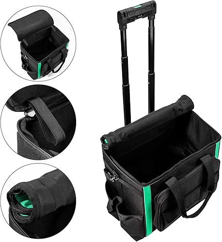 Miniatura 2 de Tienda Basics - Bolsa de herramientas con ruedas, negra, 20 bolsillos