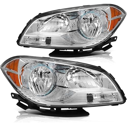 ECCPP Headlight Assembly For Chevrolet For Malibu 2008-2012 Driver and Passenger Side Headlamps