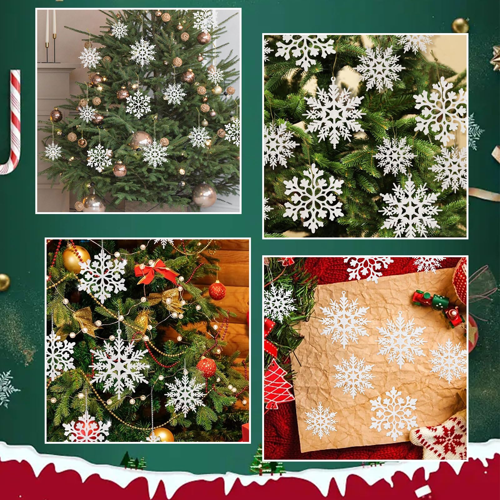 クリスマスツリー飾り 雪の結晶 36個セット クリスマスオーナメント クリスマスツリー飾り 雪の結晶 36個セット クリスマスオーナメント