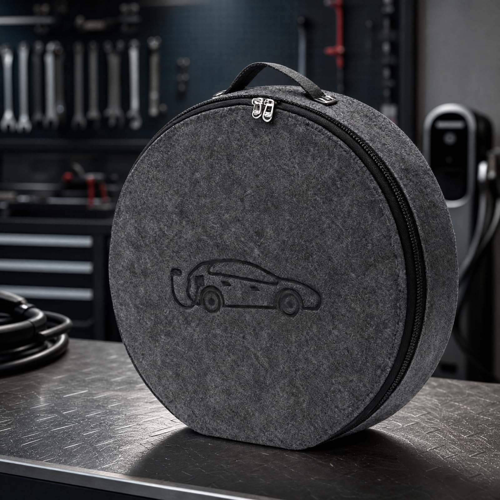 Organizador Cables Portátil Versátil | Compacto, Estuche Portátil para Cable Carga con Asa, Malero, Redondo