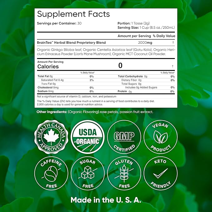 Té Orgánico para la Memoria y Concentración - 30 Saquitos miniatura 7