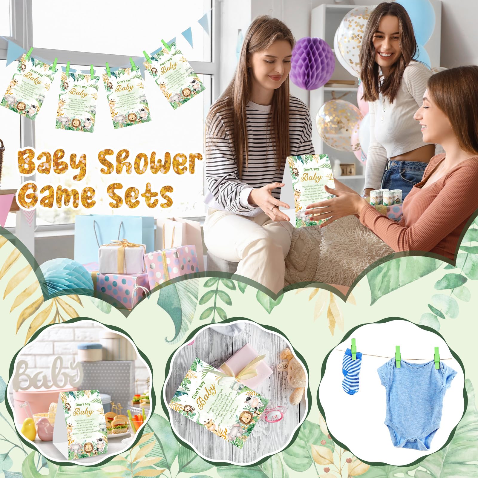 Baby Shower Games Unittype 51 Pcs Don't Say Baby Shower Game