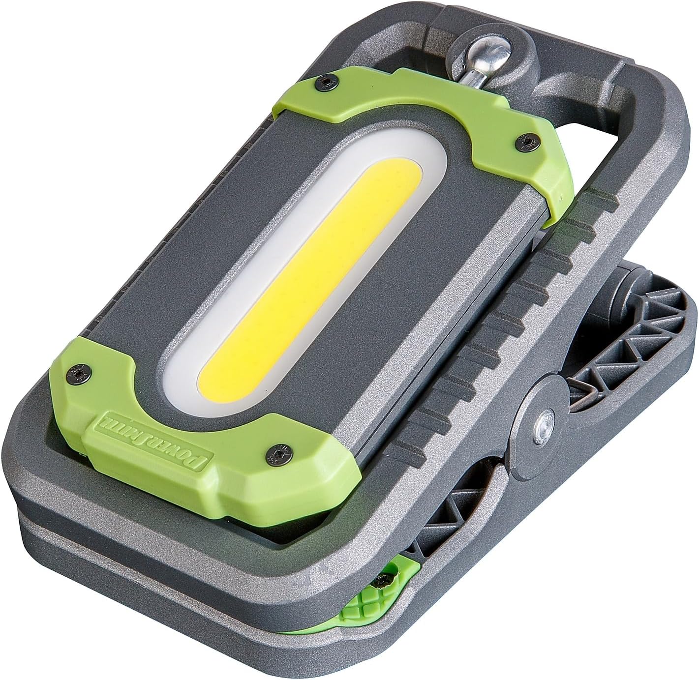PowerSmith LED Rechargeable Work Light 1000 LM Clamp Light Magnetic Clip, Hook, Keyhole Slot, USB Output for Charging Mobile Devices (PWLR010CM)