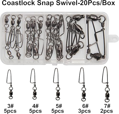 Miniatura 9 de Paquetes de 10, 30 rodamientos de bola alta resistencia para pesca con gancho Coastlock, Anillos de soldadura fuerte para pesca en agua salada, de