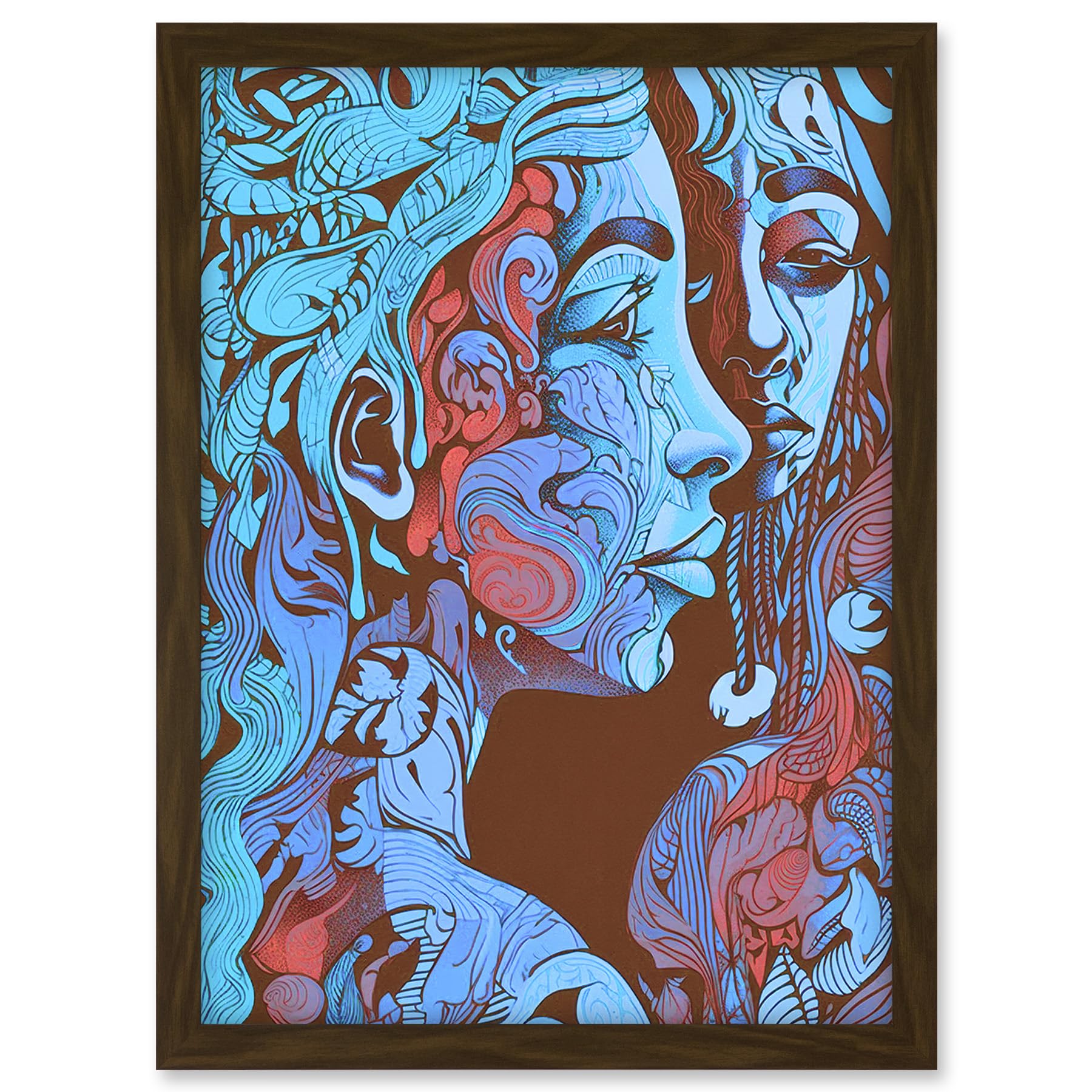 Artery8 I am My Mother Modern Folk Art Illustration Artwork Framed A3 Wall Art Print
