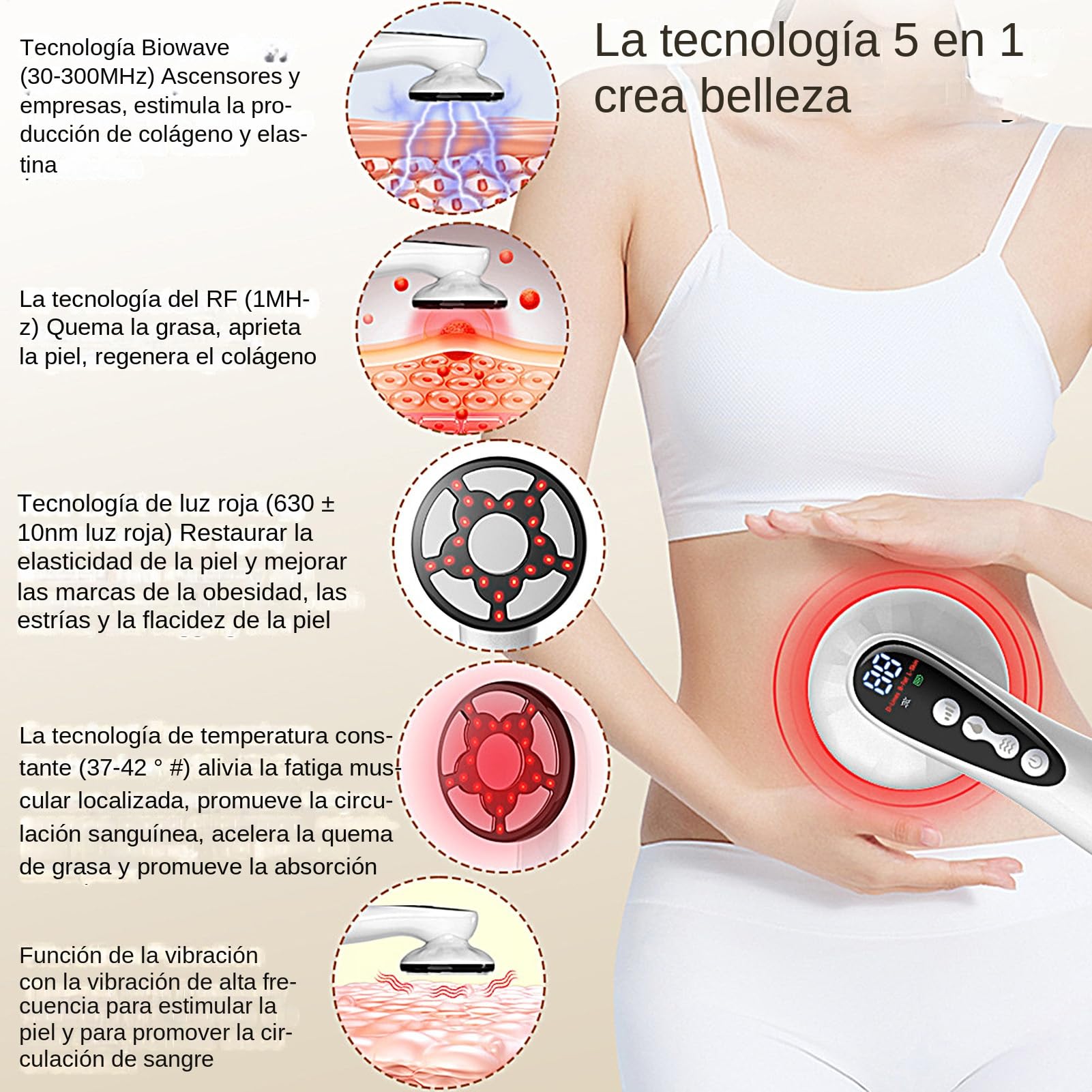 Aparato de masaje anticelulítico Herramienta de masaje eléctrica ligera de | Masajeador Anticelulítico Recargable Manual Eléctrico para hombres mujeres jóvenes abdomen piernas