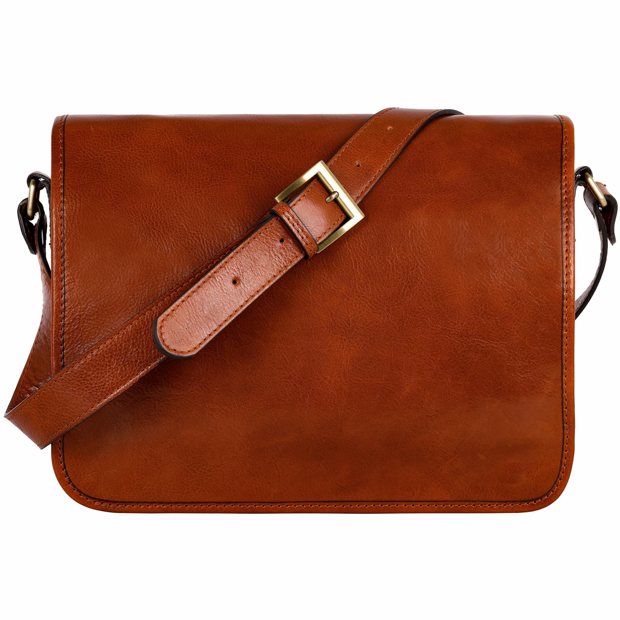 Leather Messenger Bag for Men, Handmade Crossbody Bag, Shoulder Bag Made in Italy