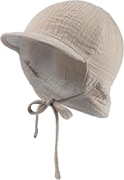 Sterntaler Schirmmütze Nacken Wende - Jungen Mütze zum Wenden mit kleinem Nackenschutz - UV-Schutz 50 Sonnenhut zum Binden - Baby und Kinder Kopfbedeckung aus Musselin (Bio)