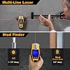 Buscador de vigas 2 en 1 PREXISO con nivel láser, láser de línea cruzada recargable | Nivelador láser multiusos para colgar marcos y cuadros, detección de madera, cable AC, metal, vigas, tuberías 3