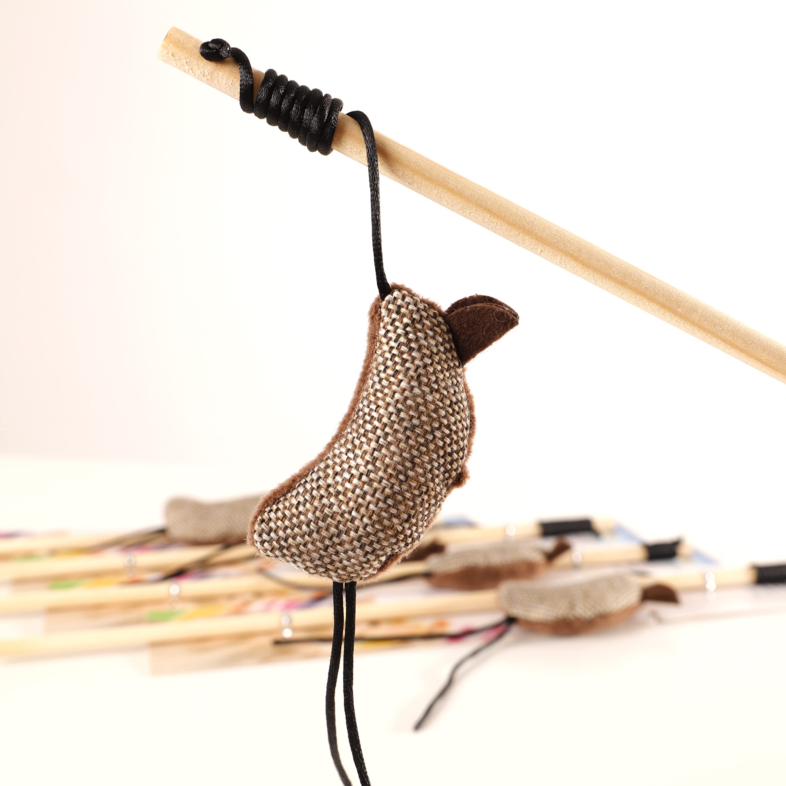 Juguete para Gatos DE 40CM, Palo Divertido para Gatos, Juguete para Hacer Ejercicio Y Jugar, DE Forma LLAMATIIVA para EL Gato, RATÓN Que Tiene Que ATRAPAR TU Mascota
