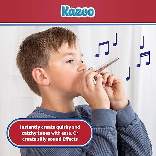 Miniatura 2 de Way Back Toys - Juguete de metal Kazoo, novedoso juego familiar divertido para edades de 3 años en adelante