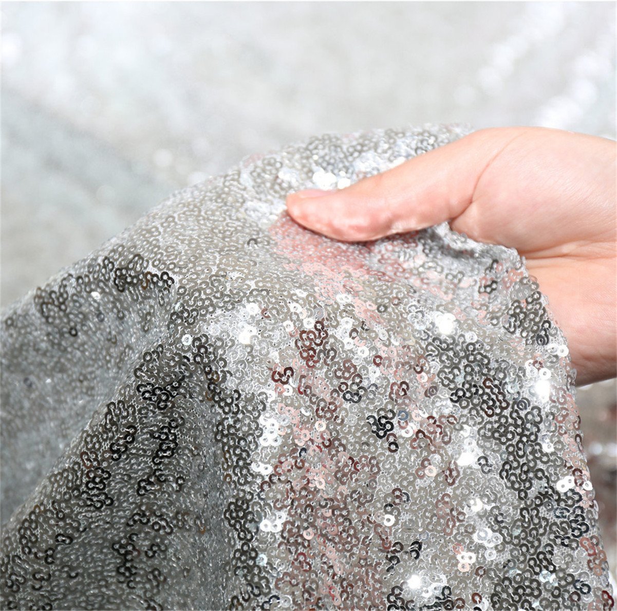 Sequin Backdrop 183x243cm Iridescent Shinny Sequin Photography Backdrop Party Prom Wedding Youtobe Banquet Photo Background (6x8 feet) — view 48