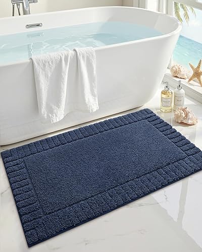 Miniatura 26 de DEXI Alfombras de baño de 17 x 30 pulgadas, extra suaves, absorbentes, antideslizantes, para suelo de baño, lavables a máquina, para suelo de ducha