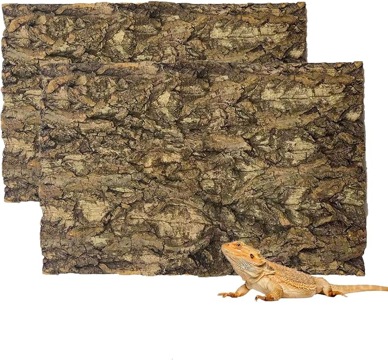 Fundo de Cortiça Natural para Terrário de Répteis Tfwadmx, Recortável, 2 Unidades