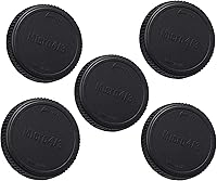 Vista 13 de Fotasy RBC2 2 x cubiertas de lente traseras y set de tapas con gamuza de limpieza para Canon EOS DSLR (negro)