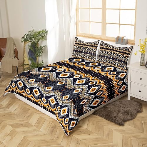 Miniatura 3 de Erosebridal Funda de edredón bohemia tamaño Queen, funda de edredón bohemia con rayas geométricas para niños y niñas, decoración del hogar, funda de