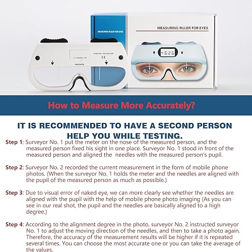 Miniatura 9 de Hanchen PD Meter Digital Pupilómetro de la regla de PD del metro de distancia de la pupila con el certificado del CE de la función de memoria