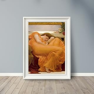 Frederic Leighton - Flaming June - 1895 - Famous Art Poster Print - Satin Paper - Vintage Wall Art - Home Wall Decor - Quality UNFRAMED Posters (A2-420 x 594mm - 16.5 x 23.4 in)