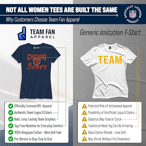 Miniatura 2 de Team Fan Apparel NFL Women's Paintbrush Relaxed Fit Unisex T-Shirt - Fabric for a Relaxed & Comfortable Football Game Day