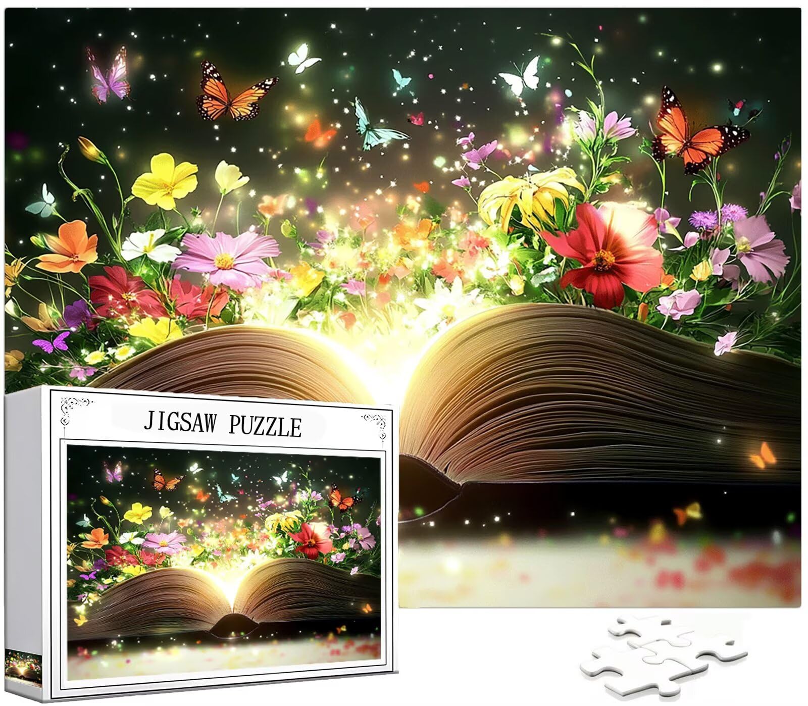Puzzle dla dorosłych 4000 sztuk, wzór książki z puzzlami marzeń, drewniane puzzle, gry edukacyjne, wymagające rękodzieło dla dorosłych, z opakowaniem na prezent, dekoracja ścienna do pokoju domowego