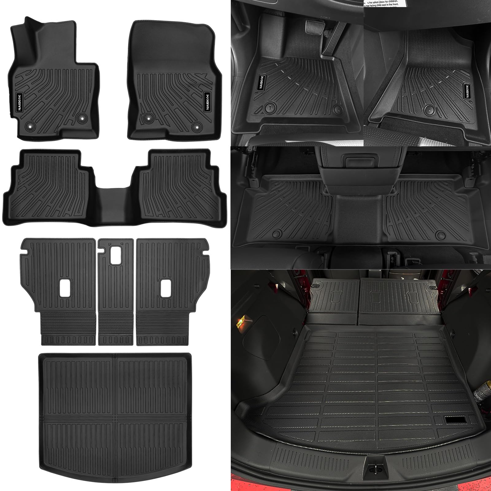 Naibeve Floor Mats for 2013-2016 Mazda CX-5 - All Weather Custom for Mazda CX-5 Floor Mats Liners 2